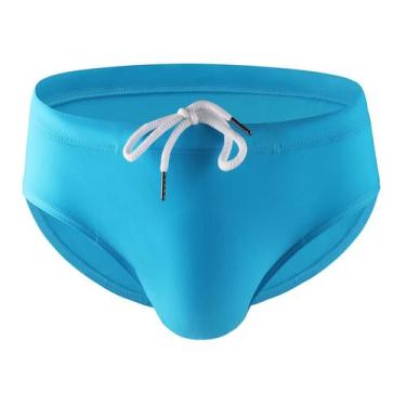 Imagem de Sunga Masculina Clássica Esportiva com Bolsa de Volume para Praia e Na