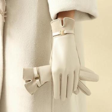 Imagem de Luvas De Inverno Femininas Forradas Com Fleece Compatíveis Com Tela Se