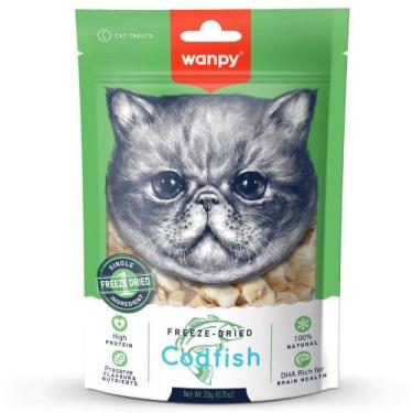 Imagem de Petisco Wanpy Liofilizado de Bacalhau para Gatos 20g