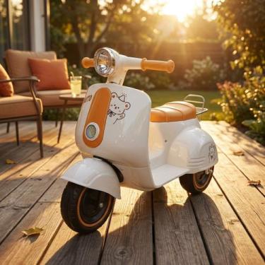Imagem de Moto Elétrica Infantil 2 Rodas com Luz, Som, Acelerador de Pé e Bateri