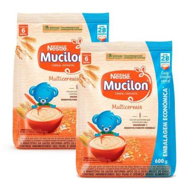 Imagem de Kit 2 Mucilon Multicereais Cereal Infantil Sachê 600g - Nestle