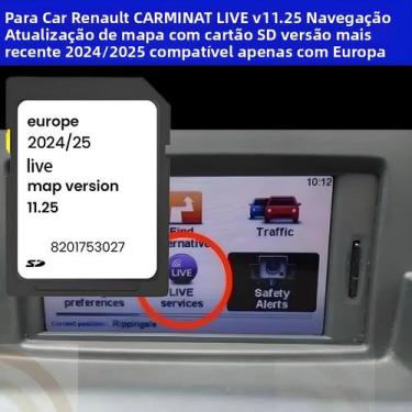 Imagem de Cartão SD GPS Renault Carminat Live Versão 11.25 2024 2025 Com Mapas A