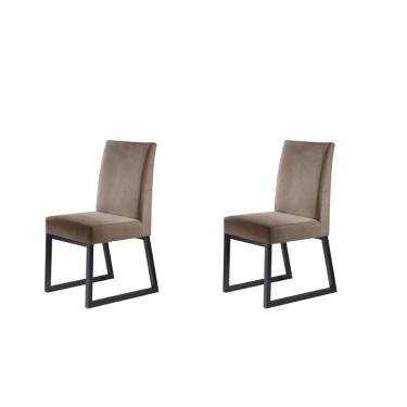 Imagem de Conjunto com 2 Cadeiras Hera I Cinza 98 cm