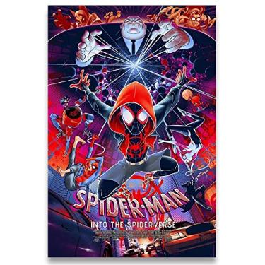 Imagem de Poster Decorativo 42cm x 30cm A3 Brilhante Homem Aranha Spiderverse b8