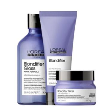 Imagem de Kit L'oréal Professionnel Blondifier Gloss Shampoo 300ml+ Condicionado