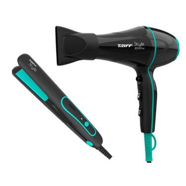 Imagem de Kit Taiff Style Preto - Secador Profissional 2000W 220V + Prancha 210ºc Bv