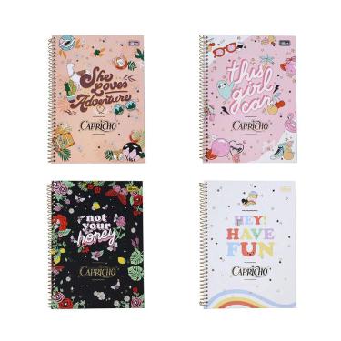 Imagem de Caderno Universitário Tilibra Espiral Capa Dura Capricho 10 Matérias 160 Folhas Capas Diversas