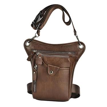 Imagem de segolike Masculina Bolsa Fanny Motocicleta Impermeável Ao Ar Livre, Castanho