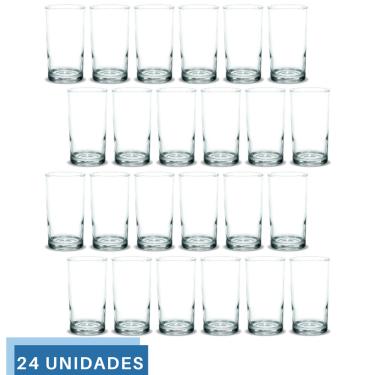 Imagem de 24 Copos 330ml Vidro Brooklyn Suco Agua Transparente Nadir