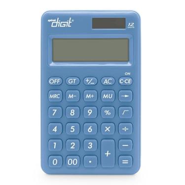 Imagem de Calculadora de bolso (bat solar 12 díg) azul 1200 Spiral Digit bt 1 un