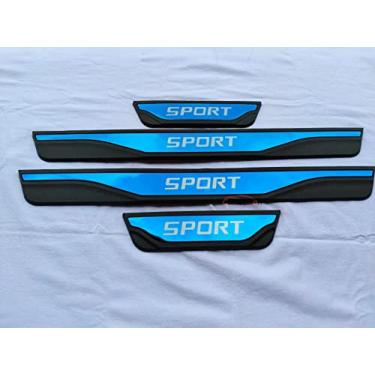 Imagem de GZBFTDH Proteção de Peitoril Soleira da Porta, para Opel Vauxhall Grandland X 2018-2022 Carro Acessórios, Aço Inoxidável Kick Plate Guard de Pedal de Limiar Protetor, Peças para Automóveis