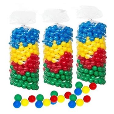 Imagem de Bolinhas de Piscina Não Amassam TOP Amarelas 300 Unidades