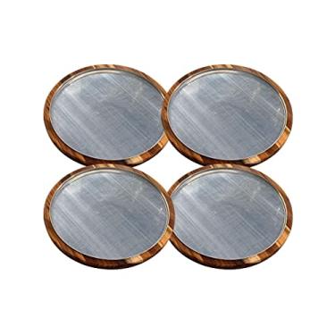 Imagem de Kit 4 Suporte Bandeja 45 cm Para Pizza com Forma Alumínio