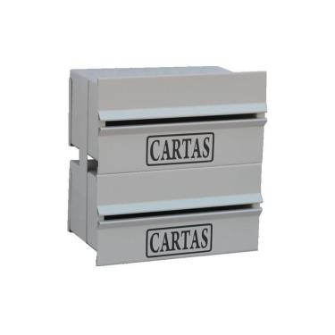 Imagem de Caixa Correio Condomínio Detrás Para Muro Cinza 2 Módulos