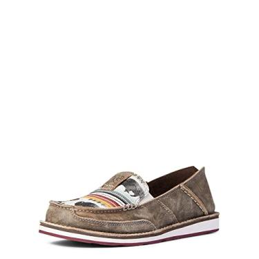 Imagem de ARIAT Cruiser Azteca feminina camurça preta/glitter dourado casual, Russet Rebel, 35