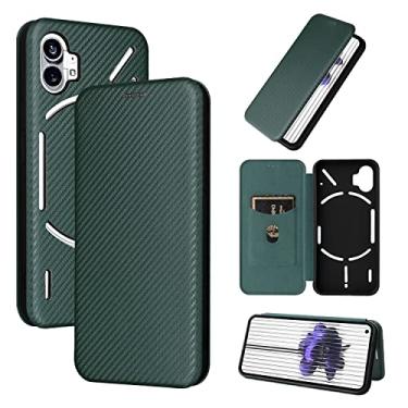 Imagem de For Nothing Phone 1 Carbon Fiber Texture Flip Leather Phone Case