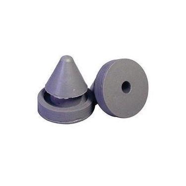 Imagem de Silenciador de porta de tomada dobradiça, borracha resistente de 1,27 cm de diâmetro, para portas de metal e madeira, pacote com 15