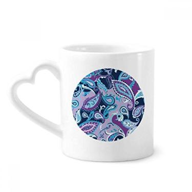 Imagem de Caneca de café de cerâmica com estampa abstrata de flor, flor, flor, flor, flor, com coração de vidro