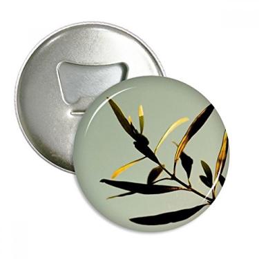 Imagem de Folha planta natureza imagem simples abridor de garrafas ímã geladeira emblema multifuncional