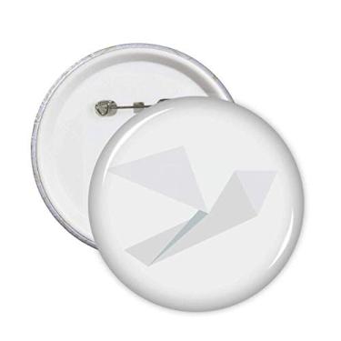 Imagem de Emblema de origami abstrato branco padrão de pombo, broches, emblema, acessório, decoração, 5 peças