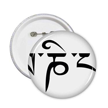 Imagem de Personagem alfandegário figura palavras pinos crachá botão emblema acessório decoração 5 peças