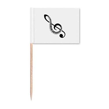 Imagem de Símbolo musical piano, palito, bandeiras, marcadores, decoração de festa