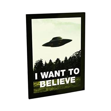 Imagem de Quadro Decorativo A3 I Want To Believe Poster Ets Aliens