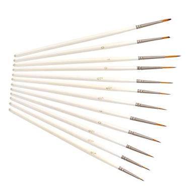 Imagem de LUGU Detalhe Pincel Conjunto Nylon atu Pincéis de elo pa Detalhamento Fino Acrílico/Aquarela/Guache/Pigmento/Pintu a Ó, 12 Pçs/set