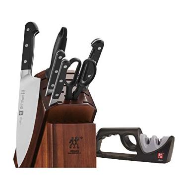 Imagem de Conjunto de bloco de facas Zwilling Pro de 7 peças com amolador bônus