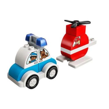 Imagem de Lego Duplo Helicóptero Dos Bombeiros - E Carro Da Polícia 14 Peças 109