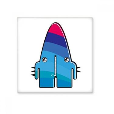 Imagem de Decalque brilhante de azulejo de cerâmica monstro azul do universo e alienígena