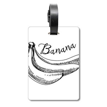 Imagem de Banana Fruit Line Ilustração de Desenho Bolsa de Bagagem Etiqueta de Bagagem Etiqueta de Bordado