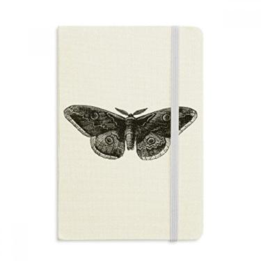 Imagem de Caderno de pipa borboleta preta oficial de tecido rígido diário clássico