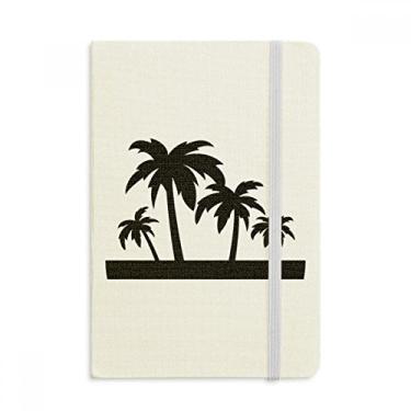 Imagem de Caderno de desenho de coqueiro, planta preta, capa dura em tecido, diário clássico