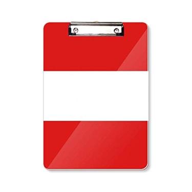 Imagem de Placa de apoio com a bandeira nacional da Áustria, país da Europa, pasta, bloco de notas A4