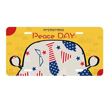 Imagem de DIYthinker Bandeira dos EUA gravata vidro estrela festival placa etiqueta decoração carro dia da paz