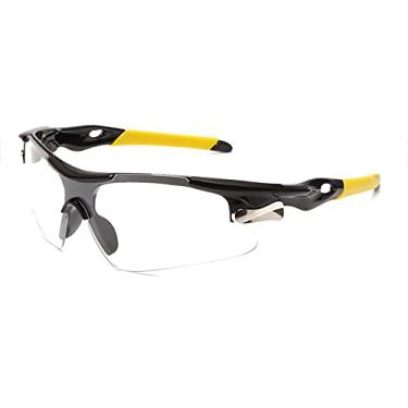 Imagem de Xiaolw Óculos de sol esportivos para bicicleta de estrada Óculos de proteção para ciclismo de montanha Óculos de proteção para bicicleta Mtb Óculos de sol masculino feminino (BRANCO AMARELADO)