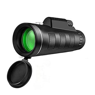 Imagem de 2021 Black Monocular Telescope 40x60 HD Telescope À prova de nevoeiro à prova de água com suporte para smartphone e binóculos monoscópicos com zoom de tripé para observação de pássaros e concerto de acampamento