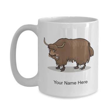 Imagem de Caneca personalizada Yak-bull, xícara de café Yak-bull, ideia de presente Yak-bull, copo personalizado Yak-bull, caneca personalizada Yak-bull - caneca de café 445 ml