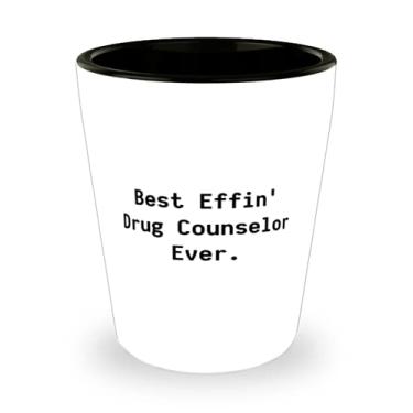 Imagem de Best Effin' Drug Counselor de todos os tempos, copo de cerâmica para conselheiro de drogas, engraçado para conselheiro de drogas