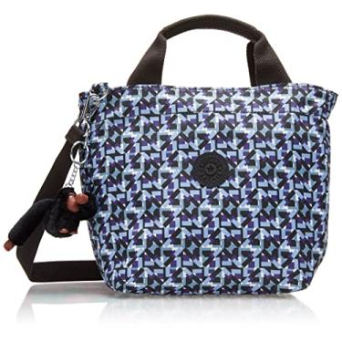 Imagem de Kipling Shelia Crossbody feminino, alça ajustável, bolsa de nylon, geos deslumbrantes, Geos deslumbrantes, 11.75''L x 6.75''H x 6.25''D