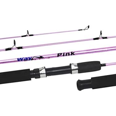 Imagem de Vara Pesca Molinete Way Fishing Rosa 1201 1,20m Fibra Vidro 5-15 Lbs Inteiriça