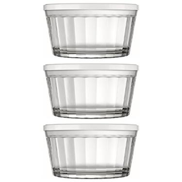 Imagem de Jogo Tigela com Tampa Plástica Sortida, 3 Peças, 600ml, Incolor, Copo Americano