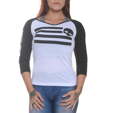 Imagem de TSHIRT SKULL HEART FLAG BKF0102 BRANCO - BLACK SKULL - CLOTHING (M)-Unissex