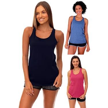 Imagem de Kit 3 Regatas Feminina Nadador Cavada Academia MXD Conceito Camiseta Musculação Academia Fitness Sem Estampas Lisas (GG, Opção 01)