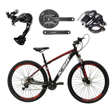 Imagem de  Bicicleta Aro 29 Ksw Xlt Alumínio Câmbio Traseiro Shimano Alívio e Altus 27v Freio Hid...