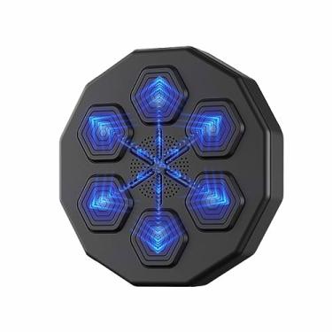 Imagem de Máquina de boxe PINNKL, montada na parede, com música, inteligente, equipamento para treinar reação e coordenação visomotora, para crianças e adultos, preta