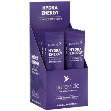 Imagem de HYDRA ENERGY ELECTROLYTE SPORTS DRINK - BERRIES CONTéM 10 STICKS 30G CADA - PURAVIDA 