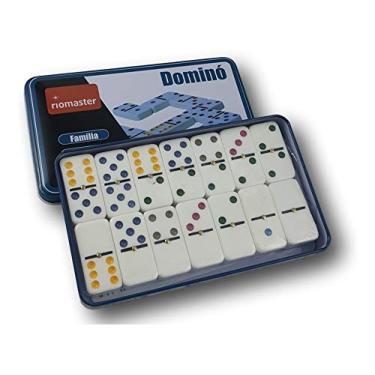 Imagem de Jogo Domino na Lata Colorido com 28 peças