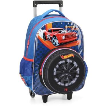 Imagem de Mochila Infantil Com Rodinha Hot Wheels G Azul 107105